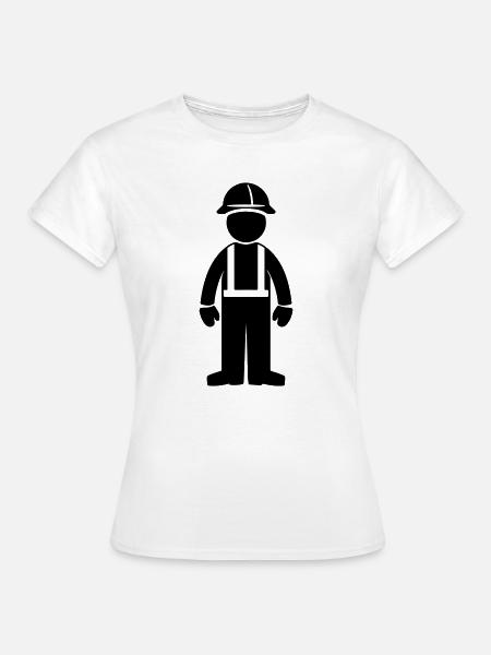 Bauarbeiter - Frauen T-Shirt - Weiß
