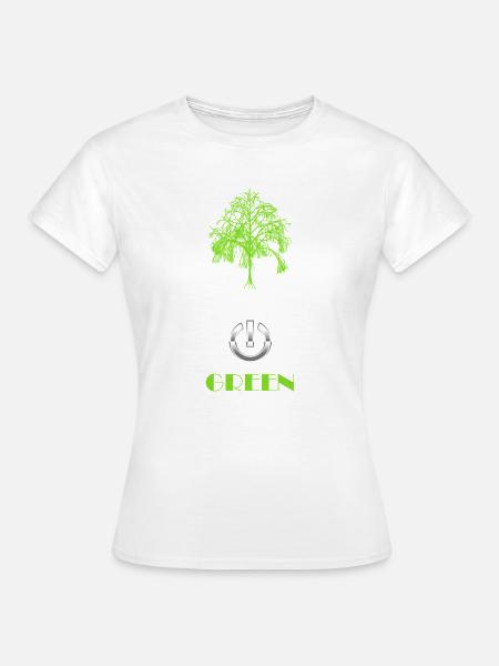 Green Power Tree Logo - Frauen T-Shirt - Weiß