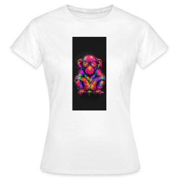 Neon Crazy mit funkelnden Sonnenbrillen - Frauen T-Shirt - Weiß - Vorne - AI Model Female 172 dark (172cm)