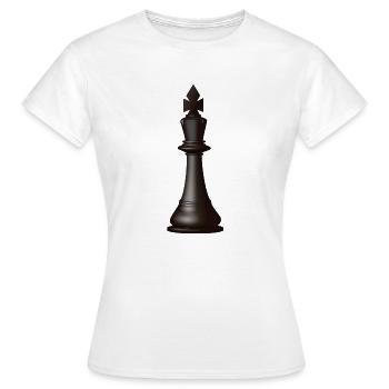 morceau roi d'échecs - T-shirt Femme - blanc - Devant - AI Model Female 172 dark (172cm)