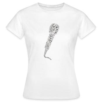 Poetry Slam Mic - Frauen T-Shirt - Weiß - Vorne - AI Model Female 172 dark (172cm)
