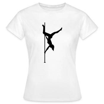 Poledance Pole Dancing Tanz Stange Tanzen - Frauen T-Shirt - Weiß - Vorne - AI Model Female 172 dark (172cm)
