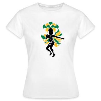 Samba - Frauen T-Shirt - Weiß - Vorne - AI Model Female 172 dark (172cm)