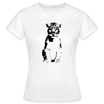 lion - T-shirt Femme - blanc - Devant - AI Model Female 172 dark (172cm)