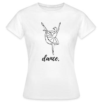 tanzende Ballerina - Frauen T-Shirt - Weiß - Vorne - AI Model Female 172 dark (172cm)