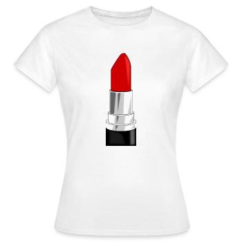 lipstick - Lippenstift rot - Frauen T-Shirt - Weiß - Vorne - AI Model Female 172 dark (172cm)