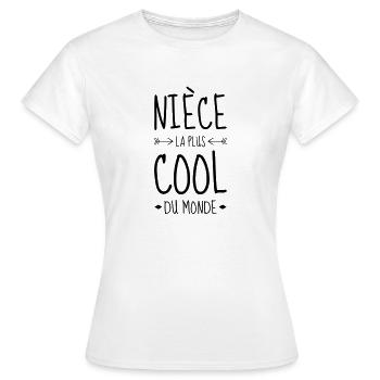 Niece Nichte Nièce Baby Bébé Family - Women's T-Shirt - white - Front - AI Model Female 172 dark (172cm)