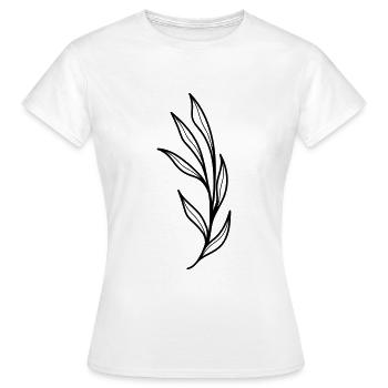 fleur sauvage simple - T-shirt Femme - blanc - Devant - AI Model Female 172 dark (172cm)