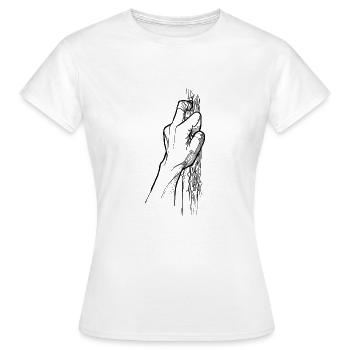 Finger Pocket - noir - T-shirt Femme - blanc - Devant - AI Model Female 172 dark (172cm)