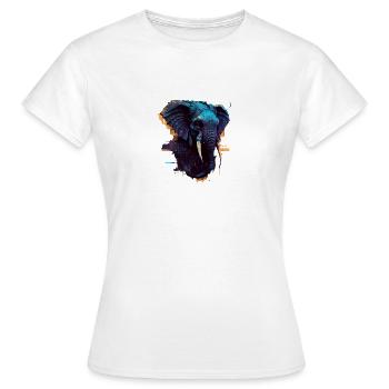 Cyber Elephant - Frauen T-Shirt - Weiß - Vorne - AI Model Female 172 dark (172cm)