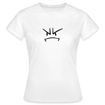 Mauvais visage en colère - T-shirt Femme - blanc - Devant - AI Model Female 172 dark (172cm)