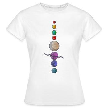 Solar System - Women's T-Shirt - white - Front - AI Model Female 172 dark (172cm)