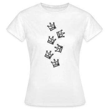 Kronen Symbolik - Frauen T-Shirt - Weiß - Vorne - AI Model Female 172 dark (172cm)