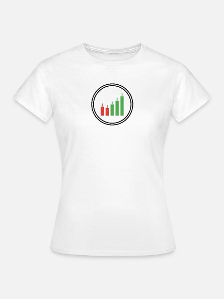Wachstum & Erfolg | Finanzen & Aktien Chart - Frauen T-Shirt - Weiß