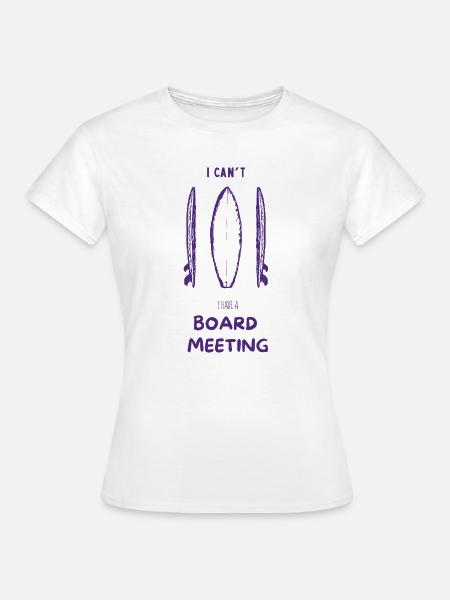 Surfing Board Meeting - Frauen T-Shirt - Weiß