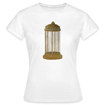 Cage d’Or - T-shirt Femme - blanc - Devant - AI Model Female 172 dark (172cm)