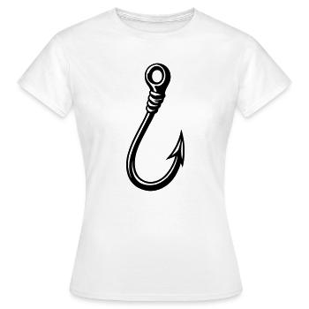 Angelhaken Symbol - Frauen T-Shirt - Weiß - Vorne - AI Model Female 172 dark (172cm)