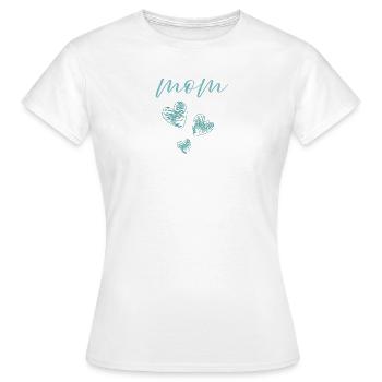 T-shirt cadeau mignon d’amour des cœurs de maman - T-shirt Femme - blanc - Devant - AI Model Female 172 dark (172cm)