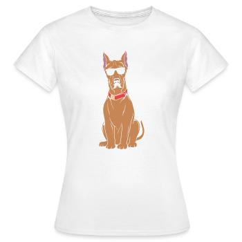 Dogue allemand - T-shirt Femme - blanc - Devant - AI Model Female 172 dark (172cm)