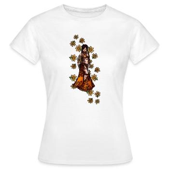 Boho Henna Flora Goddess - Women's T-Shirt - white - Front - AI Model Female 172 dark (172cm)