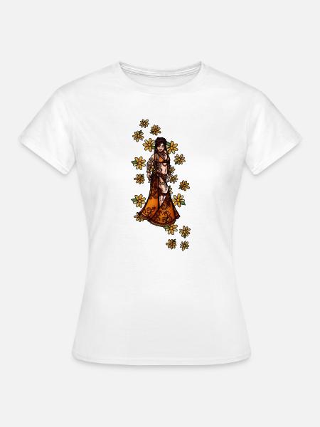 Boho-Henna-Flora-Göttin - Frauen T-Shirt - Weiß