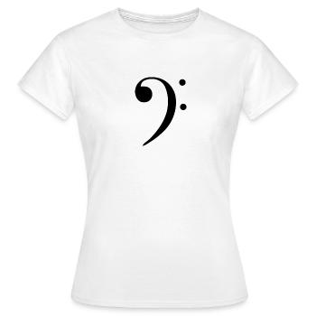 Bass Clef - Women's T-Shirt - white - Front - AI Model Female 172 dark (172cm)