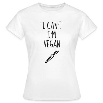 Vegetarier / Vegetarismus / Vegan / Vegetarierin - Frauen T-Shirt - Weiß - Vorne - AI Model Female 172 dark (172cm)