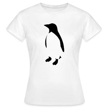manchot - T-shirt Femme - blanc - Devant - AI Model Female 172 dark (172cm)