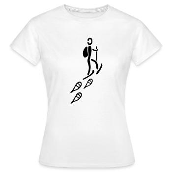 Schneeschuh Tour - Frauen T-Shirt - Weiß - Vorne - AI Model Female 172 dark (172cm)