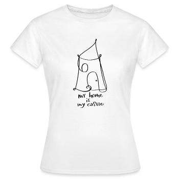 Home - Frauen T-Shirt - Weiß - Vorne - AI Model Female 172 dark (172cm)