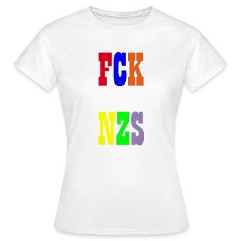 FCK NZS - T-shirt Femme - blanc - Devant - AI Model Female 172 dark (172cm)