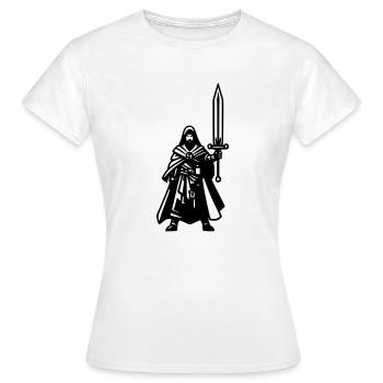 Krieger - Frauen T-Shirt - Weiß - Vorne - AI Model Female 172 dark (172cm)