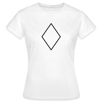 Mathematik Symbol - Raute - Frauen T-Shirt - Weiß - Vorne - AI Model Female 172 dark (172cm)