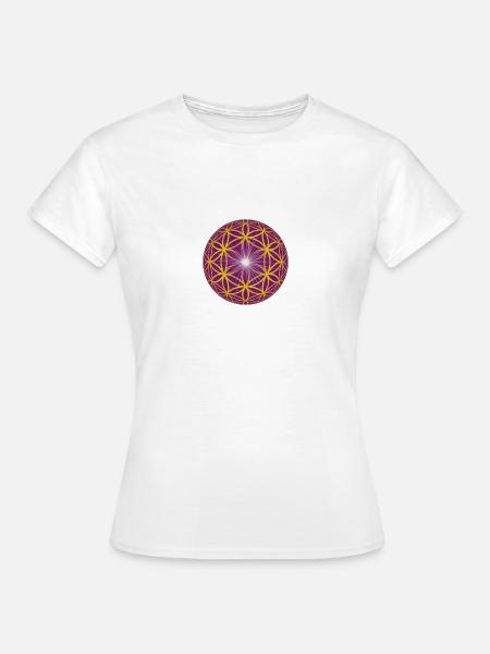 Blume des Lebens - Light - Frauen T-Shirt - Weiß