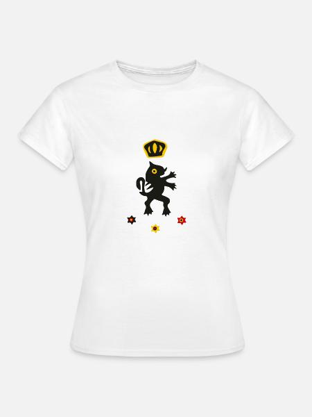 Lion noir des Gilles - T-shirt Femme - blanc