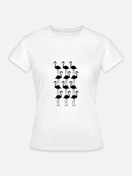 Flamingos Tiere Symbolik - Frauen T-Shirt - Weiß