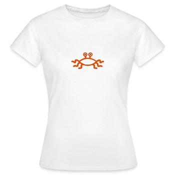 Fliegendes Spaghettimonster - Frauen T-Shirt - Weiß - Vorne - AI Model Female 172 dark (172cm)