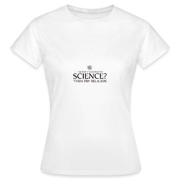 science - Women's T-Shirt - white - Front - AI Model Female 172 dark (172cm)