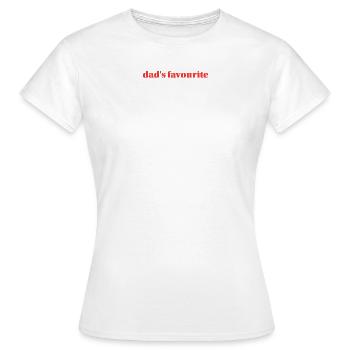 Papas Liebling - Frauen T-Shirt - Weiß - Vorne - AI Model Female 172 dark (172cm)