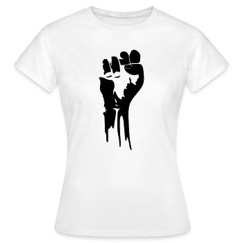 Faust- BLACK - Frauen T-Shirt - Weiß - Vorne - AI Model Female 172 dark (172cm)