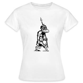 cave man Ancestor Great ape Evolution - Women's T-Shirt - white - Front - AI Model Female 172 dark (172cm)