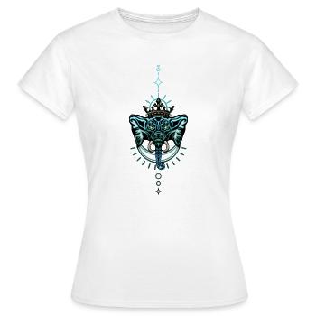 Éléphant décoratif avec couronne. - T-shirt Femme - blanc - Devant - AI Model Female 172 dark (172cm)