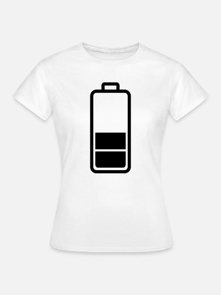 schwache Batterie - Frauen T-Shirt - Weiß
