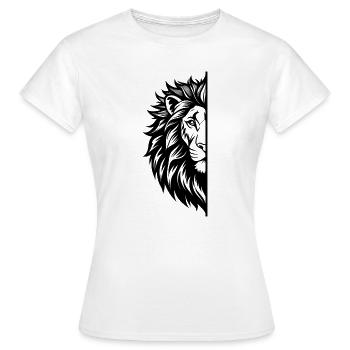 Visage de Lion - T-shirt Femme - blanc - Devant - AI Model Female 172 dark (172cm)