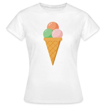 Sahne - Frauen T-Shirt - Weiß - Vorne - AI Model Female 172 dark (172cm)