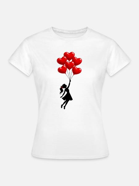 Flying Girl - Frauen T-Shirt - Weiß