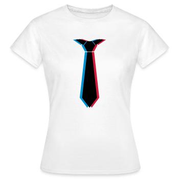 3d_krawatte_3c - T-shirt Femme - blanc - Devant - AI Model Female 172 dark (172cm)