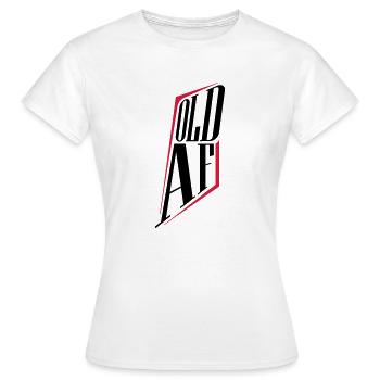 old AF Text Logo - Frauen T-Shirt - Weiß - Vorne - AI Model Female 172 dark (172cm)