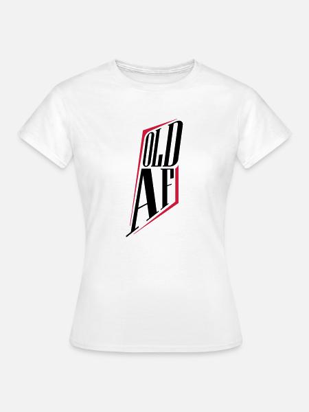 old AF Text Logo - Frauen T-Shirt - Weiß