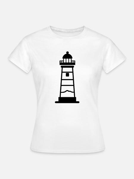 Leuchtturm - Frauen T-Shirt - Weiß
